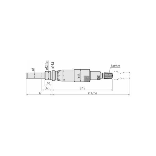 Mitutoyo Beépíthető mikrométer 0-25/F mm