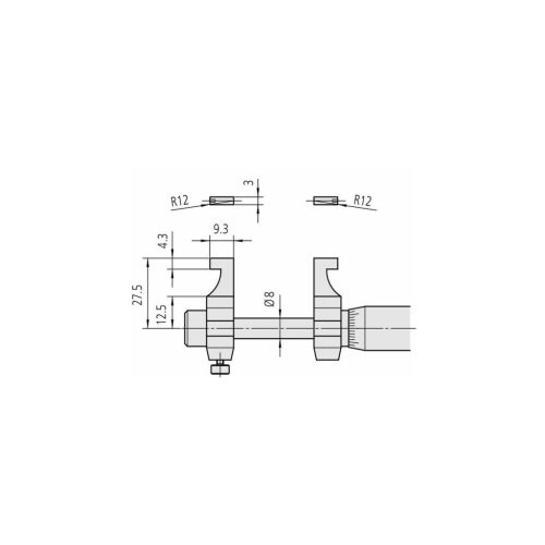 Mitutoyo Csőrös furatmikrométer 25-50 mm