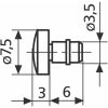 Belső mérőbetét, gömb alakú, ⌀ 7,5 mm, 1 darab