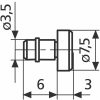 Külső mérőbetét, sík, ⌀ 7,5 mm, 1 darab