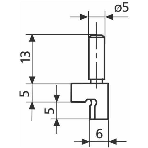 Vállas mérőbetét pár, félhengeres, belső méréshez