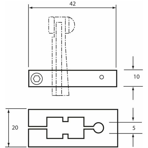 Mélységütköző pár 428350 sz. mérőkarokhoz  A