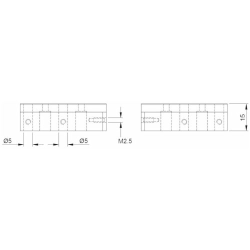 Mérőbefogó pár, ⌀ 5 mm furattal