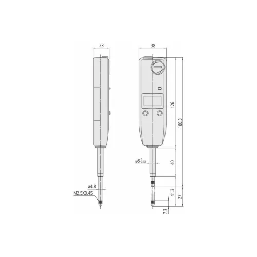 Digitális mérőóra leolvasás 0,01 mm 25 mm