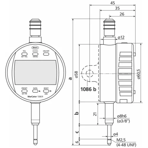 Digitális mérőóra i-wi leolvasás 0,01 mm 12,5 mm