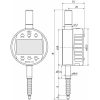 Digitális mérőóra IP54 leolvasás 0,0005 mm 25 mm