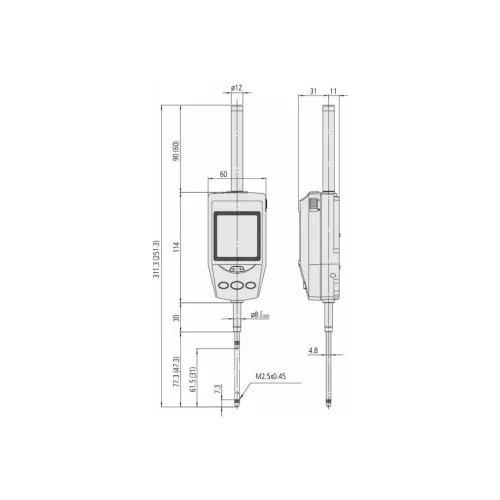Mitutoyo Digitális-analóg mérőóra leolvasás 0,0005 mm 30 mm