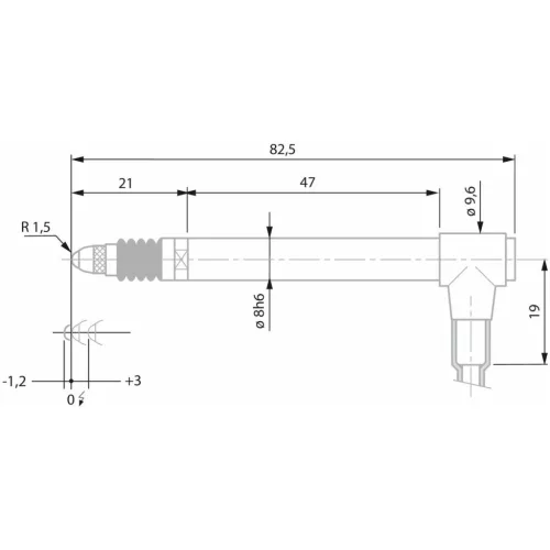 Induktív hosszmérő tapintó, radiális  GT22