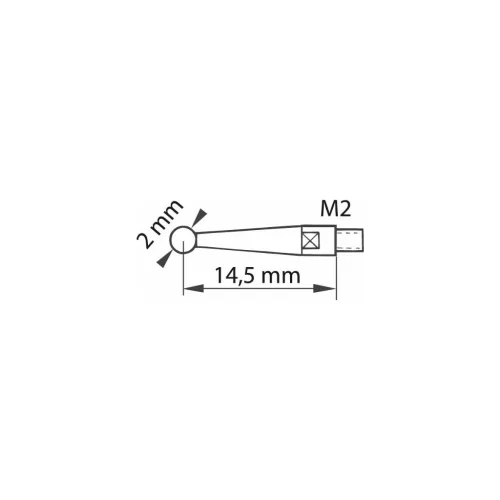 Szögtapintós mérőóra horizontális számlappal, tapintókar hossza 14,5 mm  0,4/28 mm