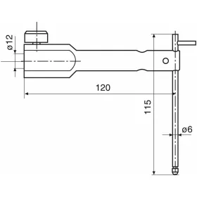 Mélységmérő tapintó, inkl. tartó  120 mm