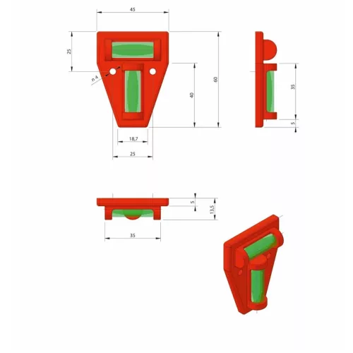 Keresztvízmérték  60 mm