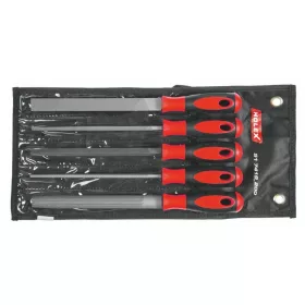   Holex Reszelőkészlet 2K nyéllel, 5 darabos, felgöngyölhető tokban 200 mm