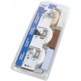   Polírozó készlet, 9 darabos, pasztákkal és felfogó tüskével, ⌀ 6 mm Unipol® 100 mm