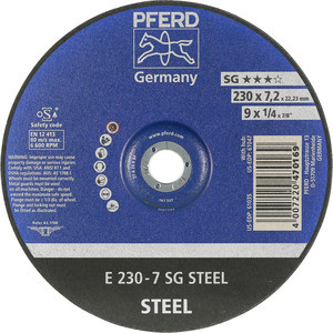 Nagyoló csiszolótárcsa SG-STEEL 230X7 mm