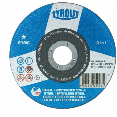 Vágótárcsa Basic* 2 in 1 125 mm