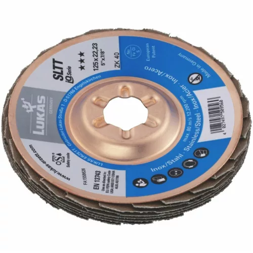Lukas Legyezős csiszolótárcsa SLTT (ZA), sík-kúpos acélhoz 40