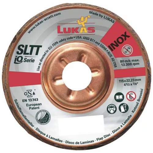 Lukas Legyezős csiszolótárcsa SLTT (ZA-Power), sík-kúpos Acélhoz és INOX-hoz 40