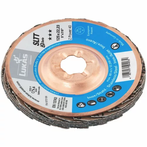 Legyezős csiszolótárcsa SLTT (ZA-Power), sík-kúpos Acélhoz és INOX-hoz 40