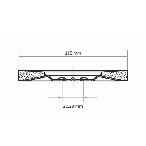 Lukas Legyezős csiszolótárcsa SLTT (CER), sík-kúpos INOX-hoz 40