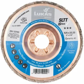   Lukas Legyezős csiszolótárcsa SLTT (CER), sík-kúpos INOX-hoz 40