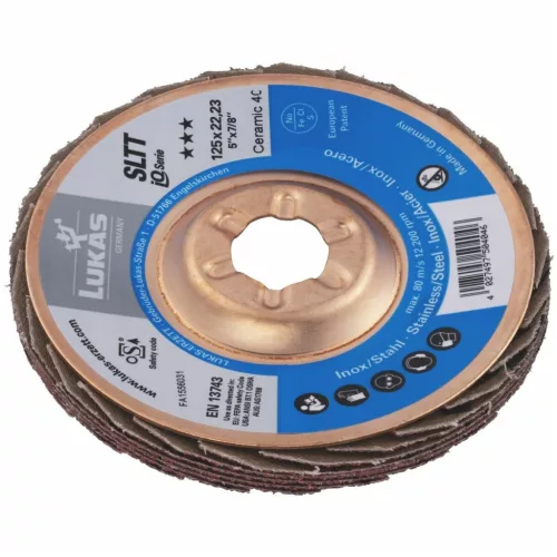 Lukas Legyezős csiszolótárcsa SLTT (CER), sík-kúpos INOX-hoz 40