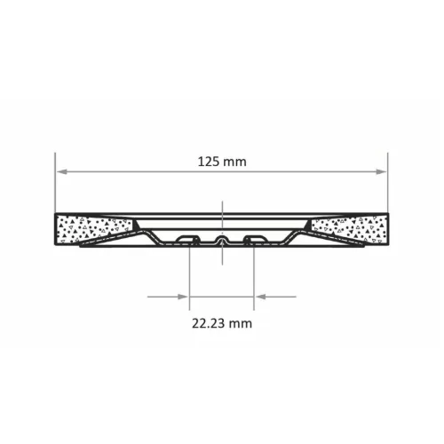 Lukas Legyezős csiszolótárcsa SLTT (CER), sík-kúpos INOX-hoz 60