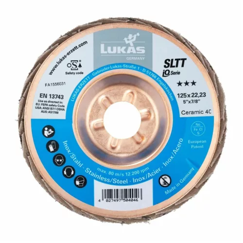 Lukas Legyezős csiszolótárcsa SLTT (CER), sík-kúpos INOX-hoz 60