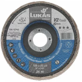   Lukas Legyezős csiszolótárcsa V2 Power, (ZA), sík-kúpos acélhoz 40