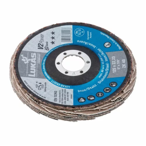 Lukas Legyezős csiszolótárcsa V2 Power, (ZA), sík-kúpos acélhoz 60
