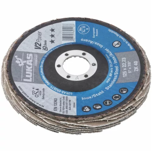 Legyezős csiszolótárcsa V2 Power, (ZA), sík-kúpos acélhoz 40