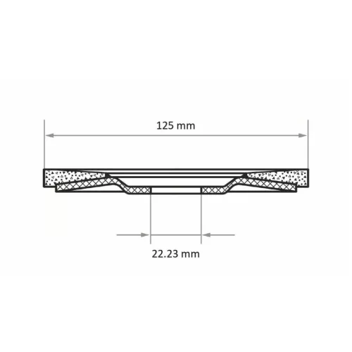 Lukas Legyezős csiszolótárcsa V2 Power, (CER), sík-kúpos INOX-hoz 60