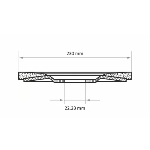 Legyezős csiszolótárcsa V2 Power, (CER), sík-kúpos INOX-hoz 40