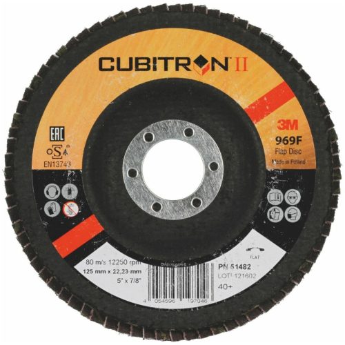 3M Legyezős csiszolótárcsa 969F Cubitron™ II, üvegszálas tányér lapos 40