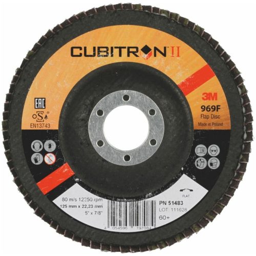 3M Legyezős csiszolótárcsa 969F Cubitron™ II, üvegszálas tányér lapos 60