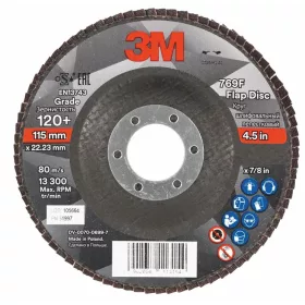   3M Legyezős csiszolótárcsa 769F, üvegszövet tányér kúpos 120