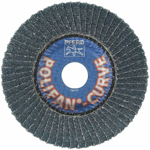 Pferd Legyezős csiszolótárcsa acélhoz, POLIFAN-CURVE (ZA) 125X14 mm