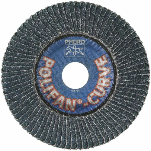 Pferd Legyezős csiszolótárcsa acélhoz, POLIFAN-CURVE (ZA) 125X16 mm
