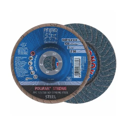 Pferd Legyezős csiszolótárcsa POLIFFAN-STRONG (ZA) acélhoz 50