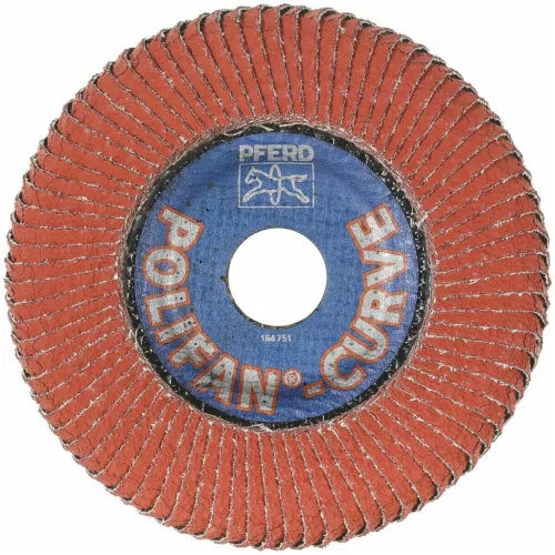 Pferd Legyezős csiszolótárcsa aluhoz, POLIFAN-CURVE (A) 125X16 mm