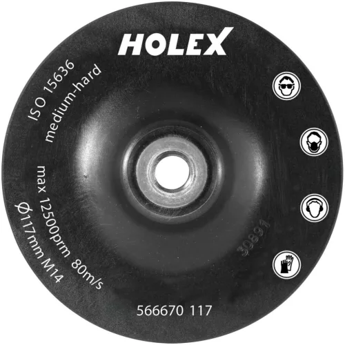 Holex ISO tartótányér középkemény/bordázott 117 mm