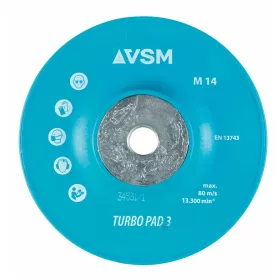   Vsm Fíber tárcsa tartótányér TURBO PAD 3 kemény/bordázott 115 mm