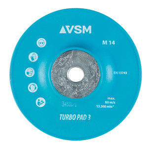 Fíber tárcsa tartótányér TURBO PAD 3 kemény/bordázott 115 mm