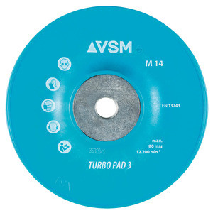 Fíber tárcsa tartótányér TURBO PAD 3 kemény/bordázott 125 mm