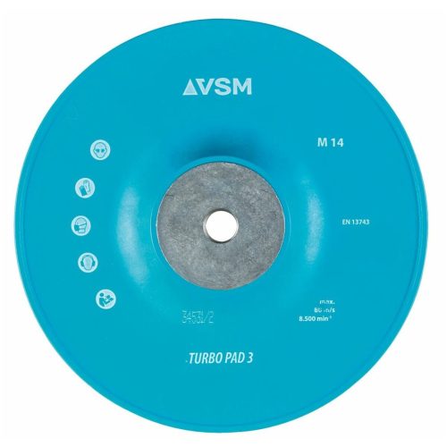 Vsm Fíber tárcsa tartótányér TURBO PAD 3 kemény/bordázott 180 mm