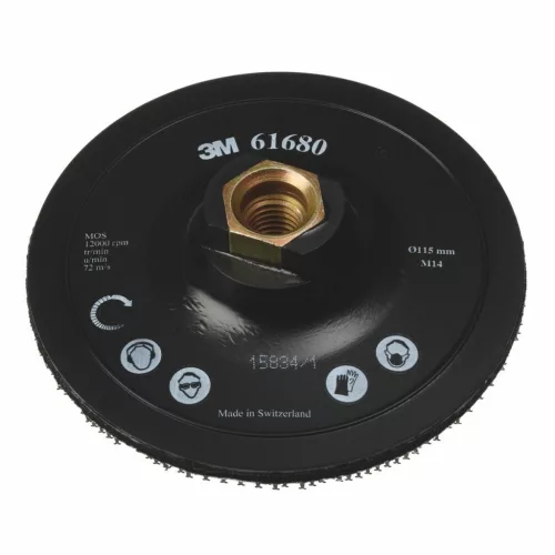 3M Tépőzáras csiszolótárcsa Központosítással és M 14 menettel 115 mm