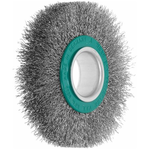 Lessmann Drótkefekorong (zöld) INOX huzal, 0,30 mm 100X20 mm