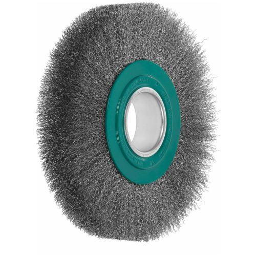 Lessmann Drótkefekorong (zöld) INOX huzal, 0,30 mm 200X38 mm