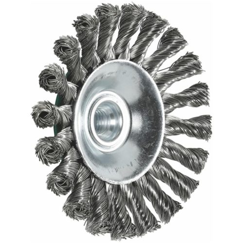 Lessmann Kúpos kefekorong, sodrattal INOX huzal, 0,50 mm 115XM14 mm