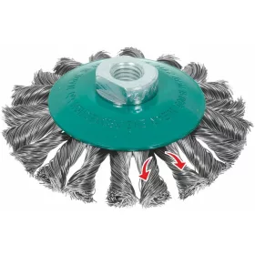   Kúpos kefekorong Váltakozó sodrat, INOX huzal 0,50 mm 115XM14 mm