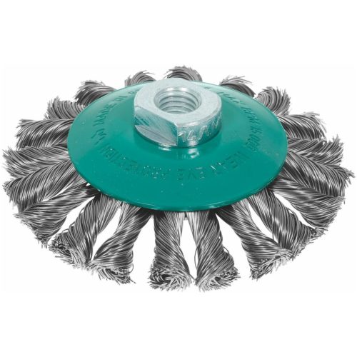 Kúpos kefekorong Váltakozó sodrat, INOX huzal 0,50 mm 115XM14 mm